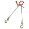 Hsi Two Leg Wire Rope Bridle Sling, 7/16 in dia, 5 ft Length, Eye Hook, 3.4 ton Capacity 200EH7/16X-05 - alternate 1